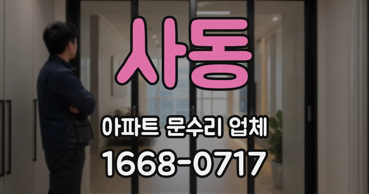 사동 아파트 문수리 업체