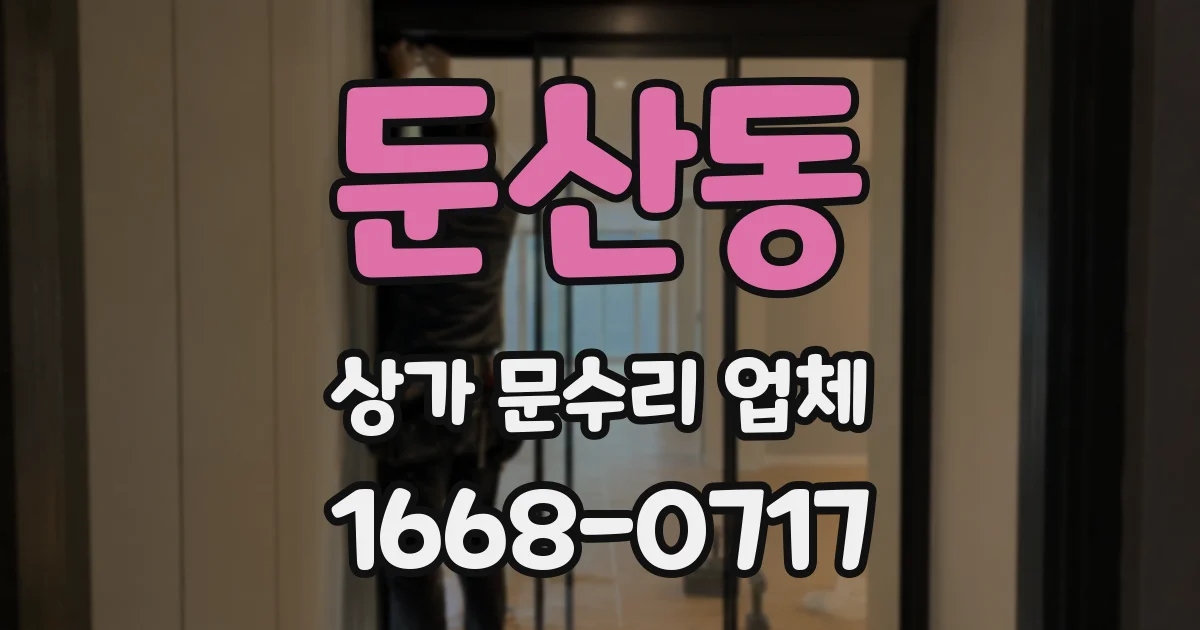 둔산동 상가 문수리 업체