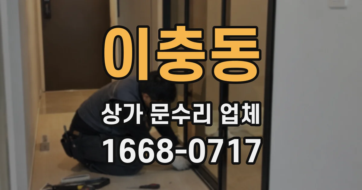 이충동 상가 문수리 업체
