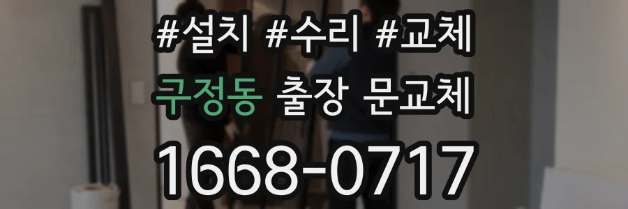 구정동 출장 문교체