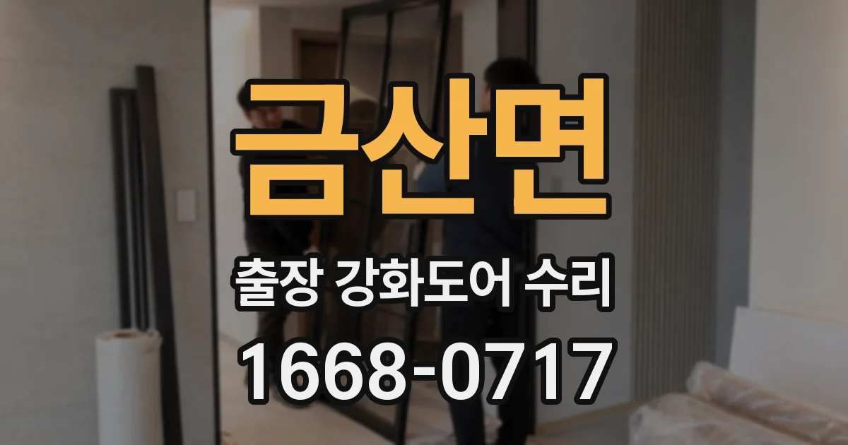 금산면 출장 강화도어 수리