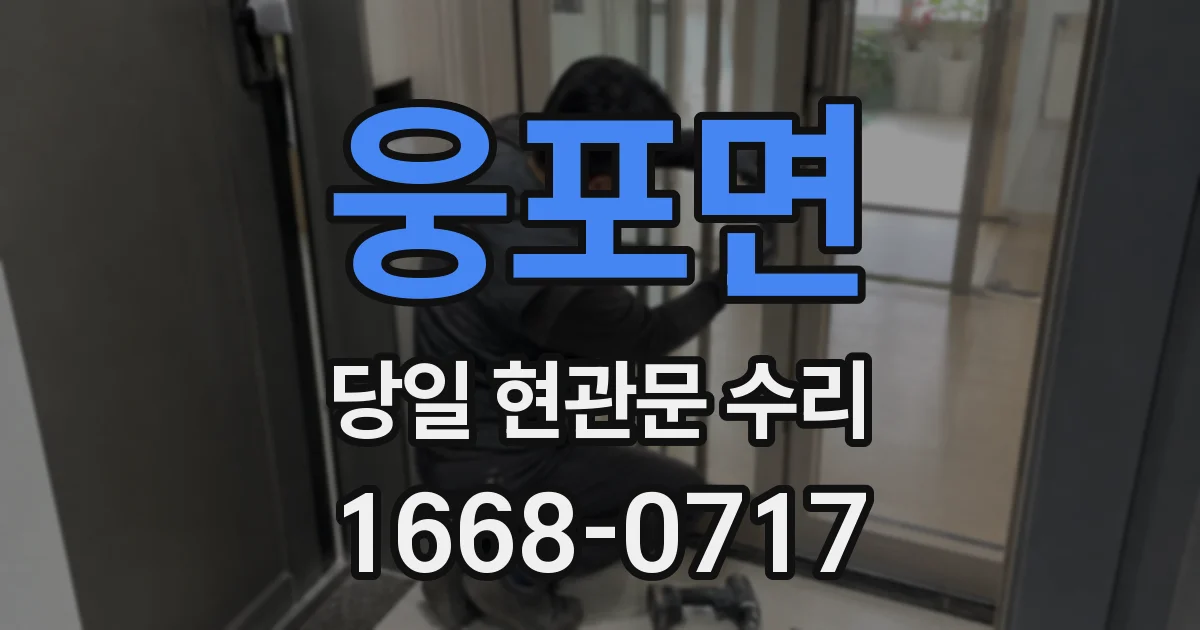 웅포면 당일 현관문 수리