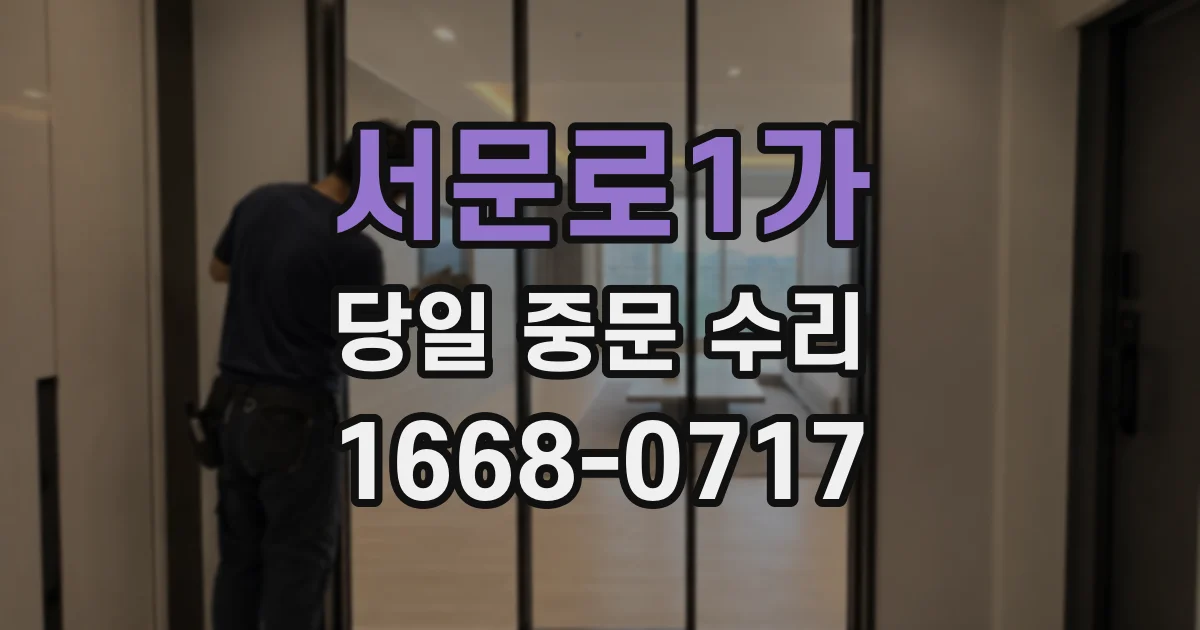 서문로1가 당일 중문 수리