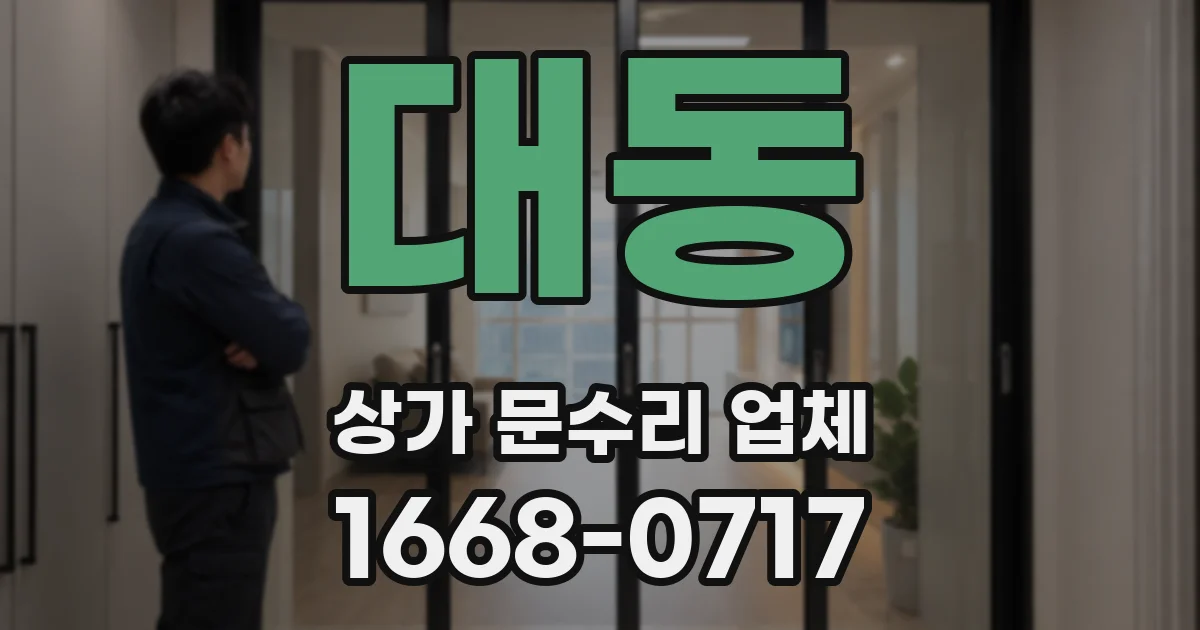 대동 상가 문수리 업체
