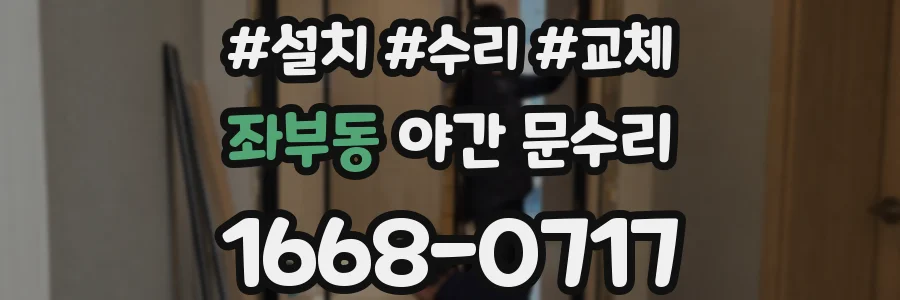 좌부동 야간 문수리