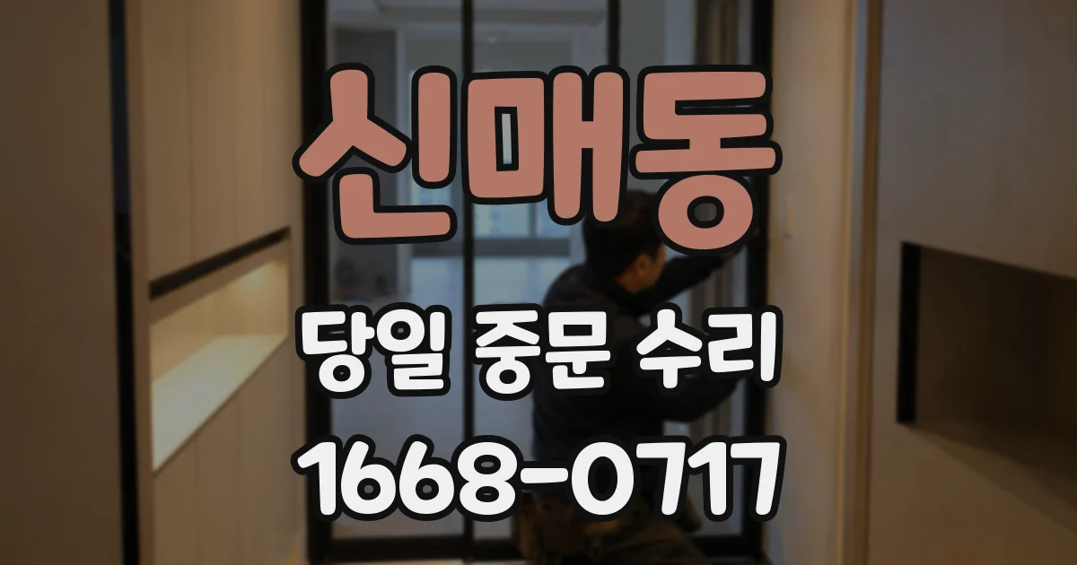 신매동 당일 중문 수리