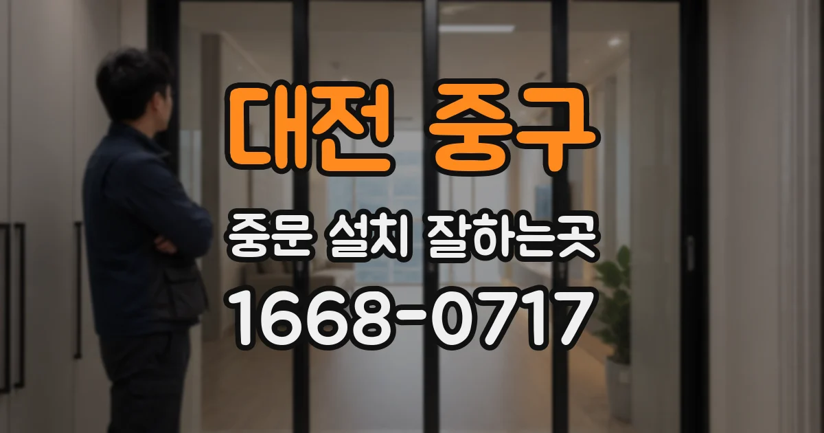 대전 중구 중문 설치 잘하는곳