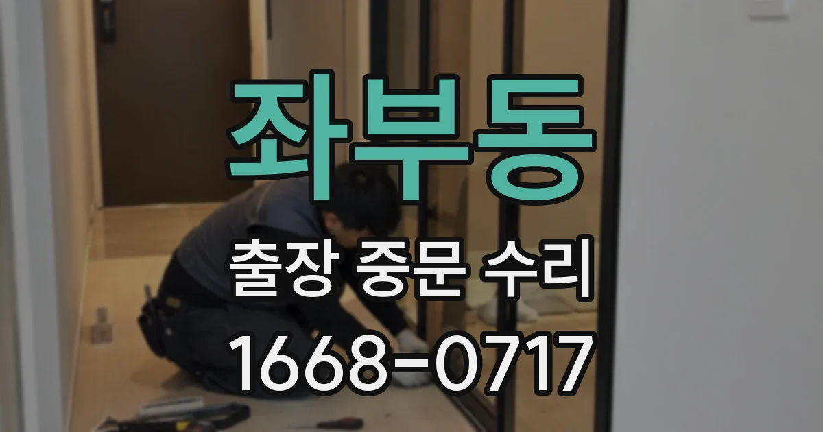 좌부동 출장 중문 수리