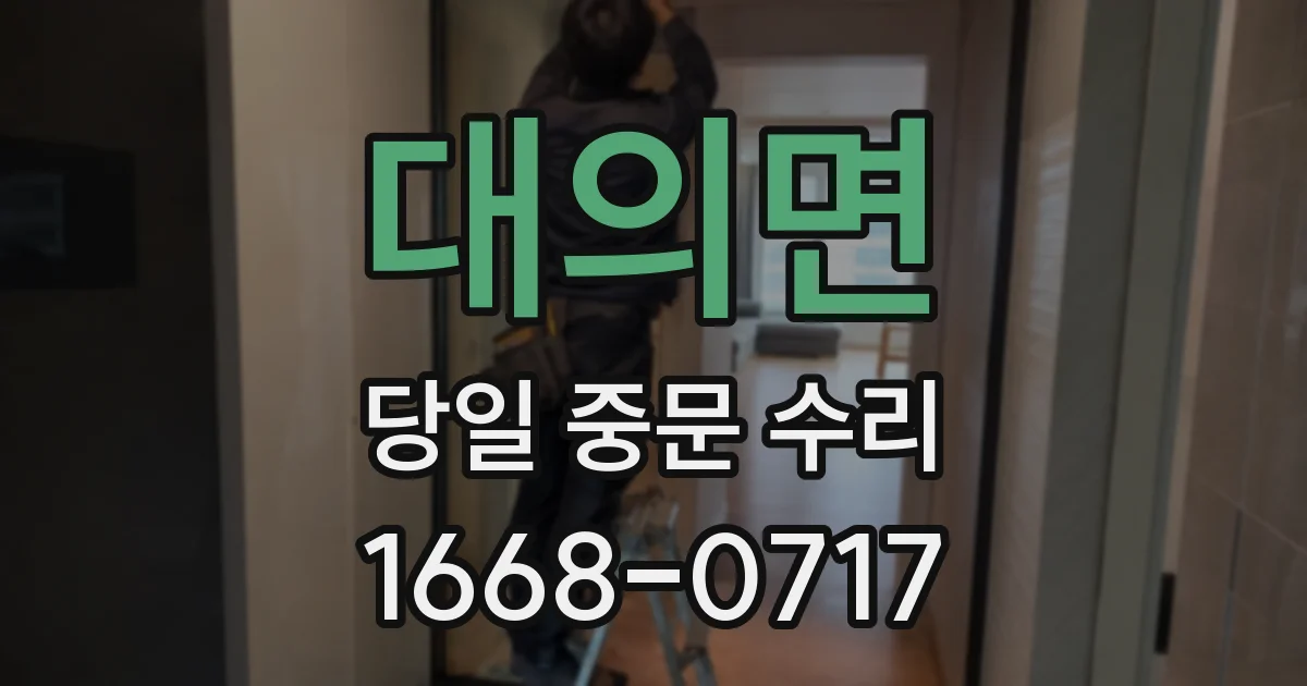 대의면 당일 중문 수리