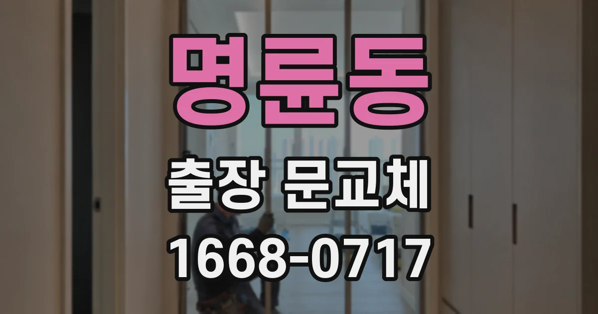 명륜동 출장 문교체