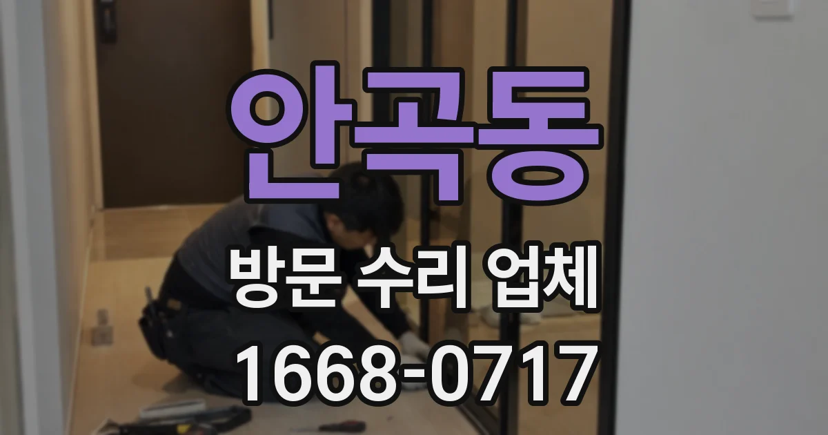 안곡동 방문 수리 업체