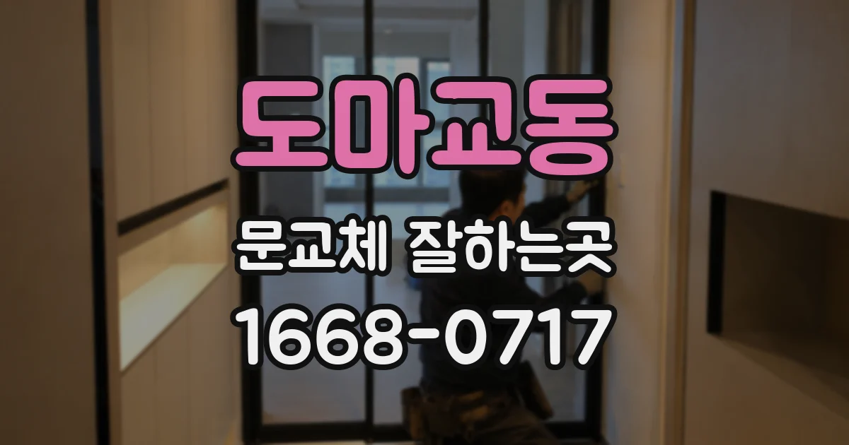 도마교동 문교체 잘하는곳