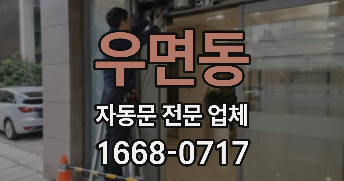 우면동 자동문 전문 업체