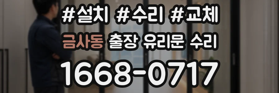 금사동 출장 유리문 수리