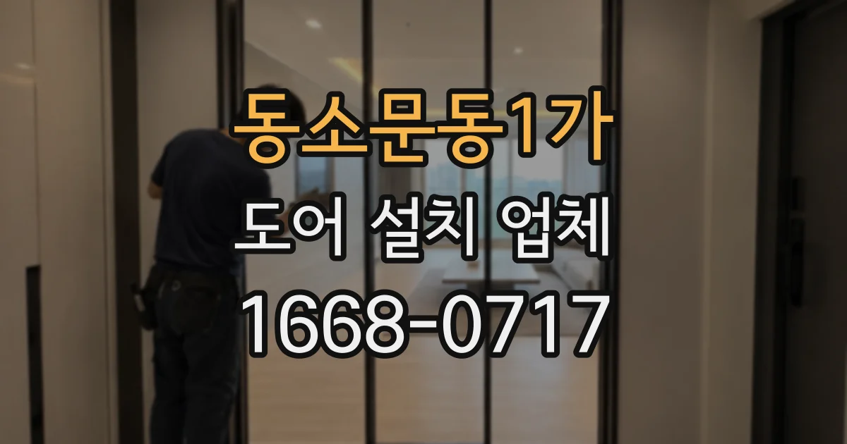 동소문동1가 도어 설치 업체