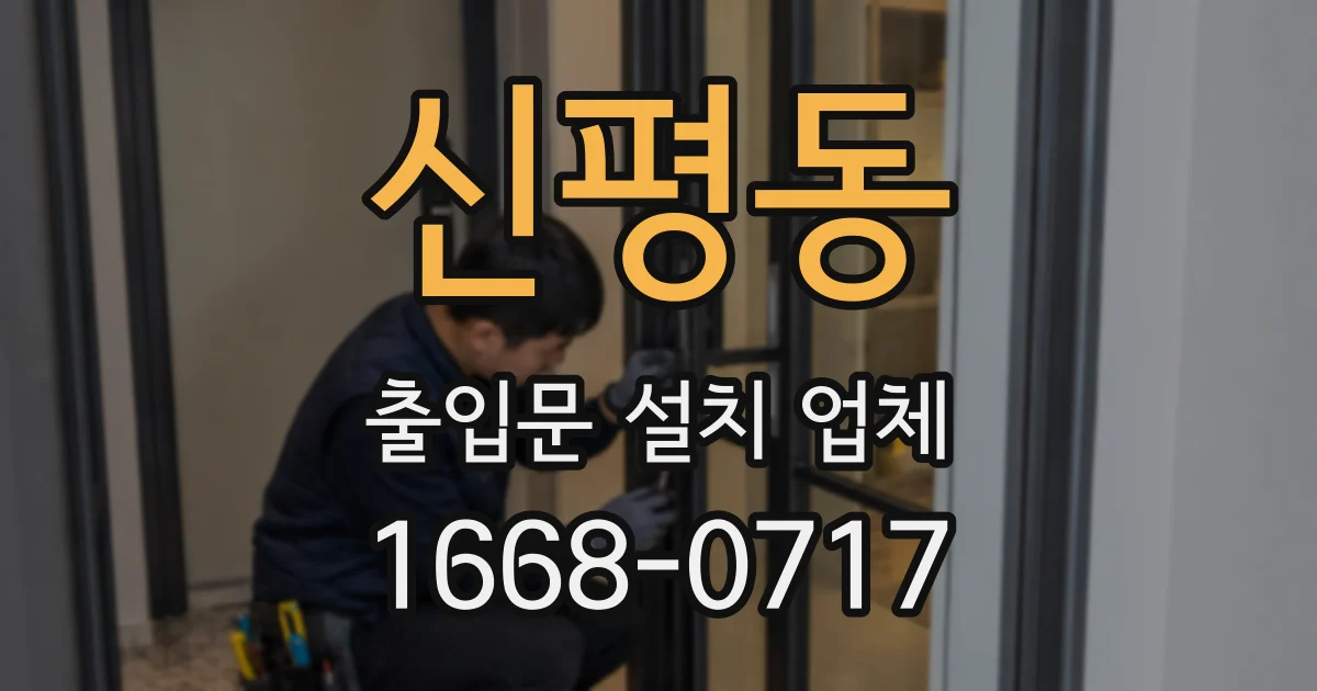 신평동 출입문 설치 업체