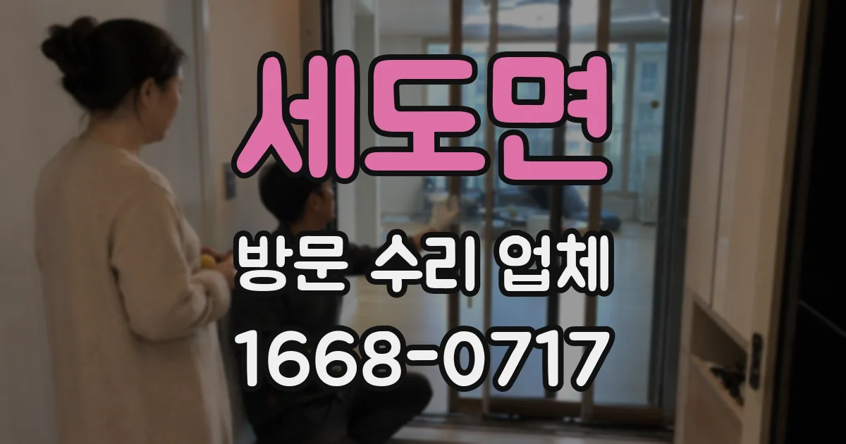 세도면 방문 수리 업체