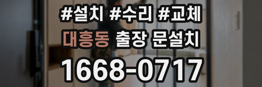 대흥동 출장 문설치