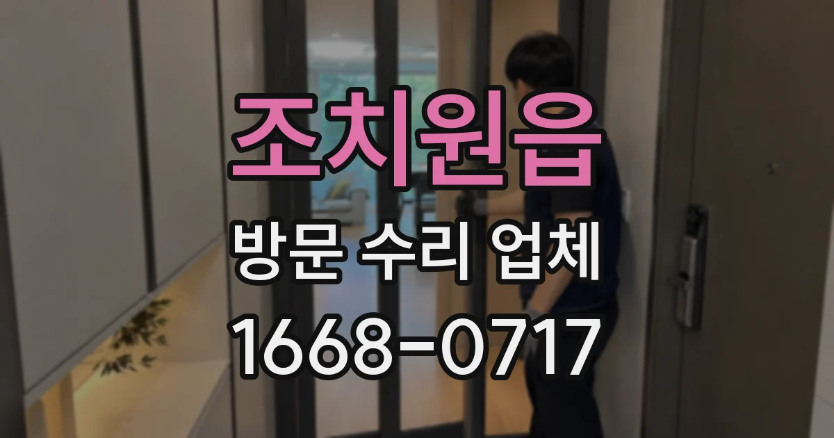 조치원읍 방문 수리 업체