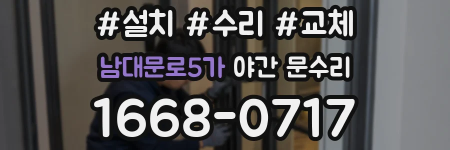 남대문로5가 야간 문수리