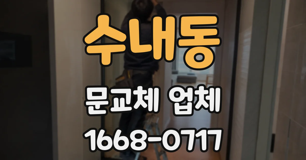 수내동 문교체 업체