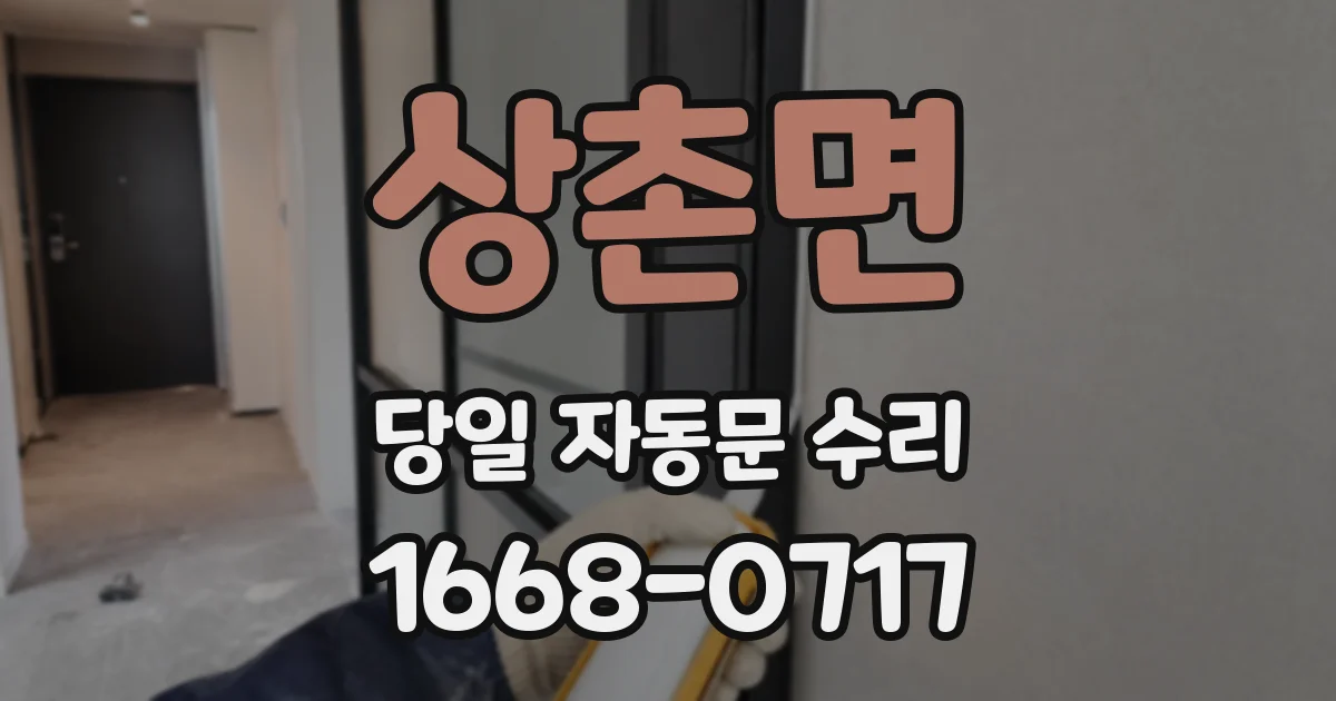 상촌면 당일 자동문 수리