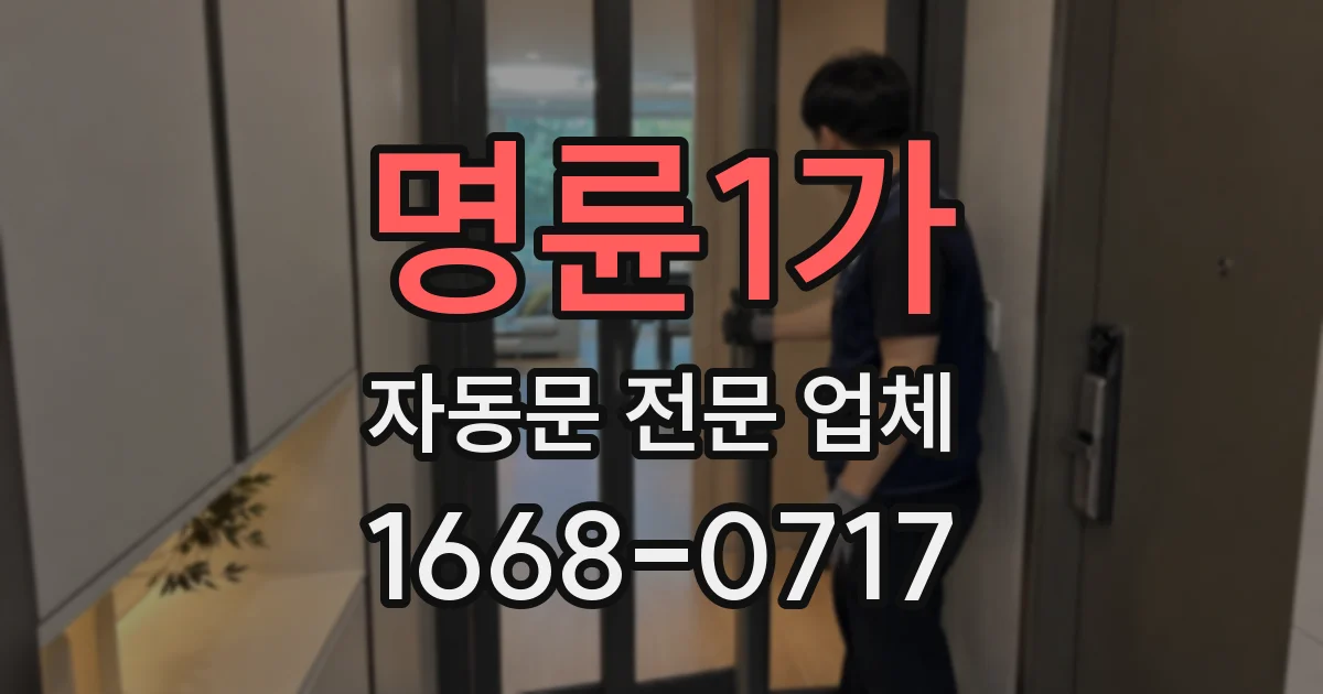명륜1가 자동문 전문 업체
