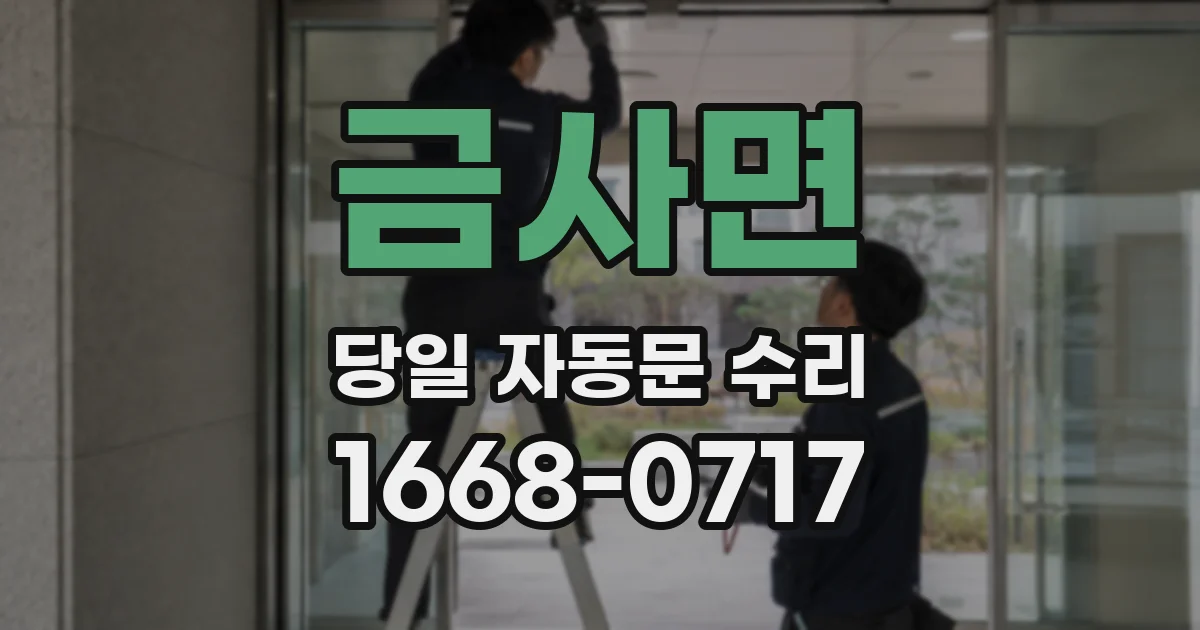 금사면 당일 자동문 수리