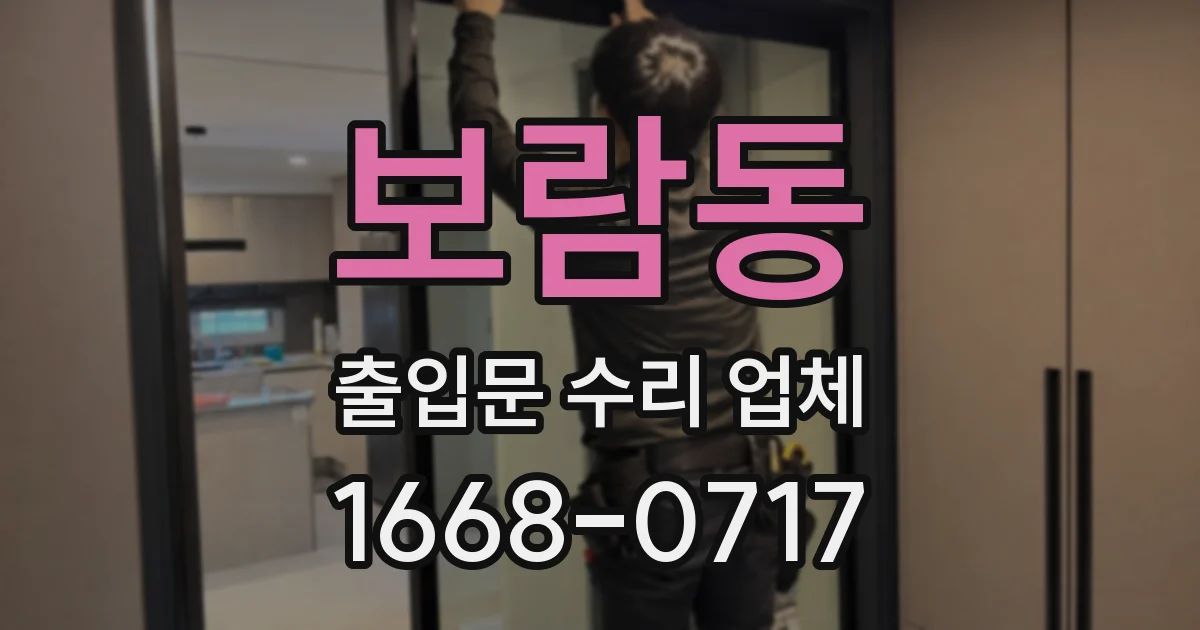 보람동 출입문 수리 업체