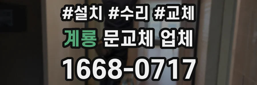 계룡 문교체 업체
