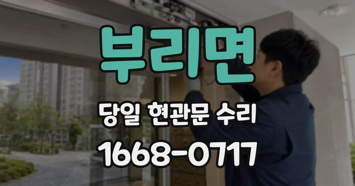 부리면 당일 현관문 수리