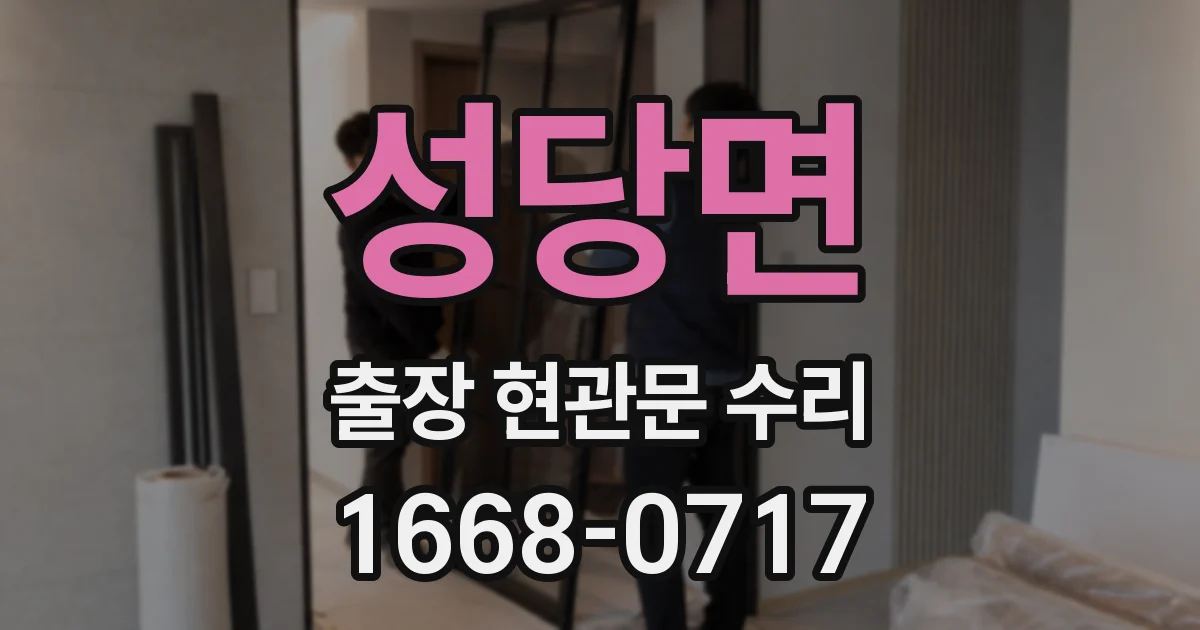 성당면 출장 현관문 수리