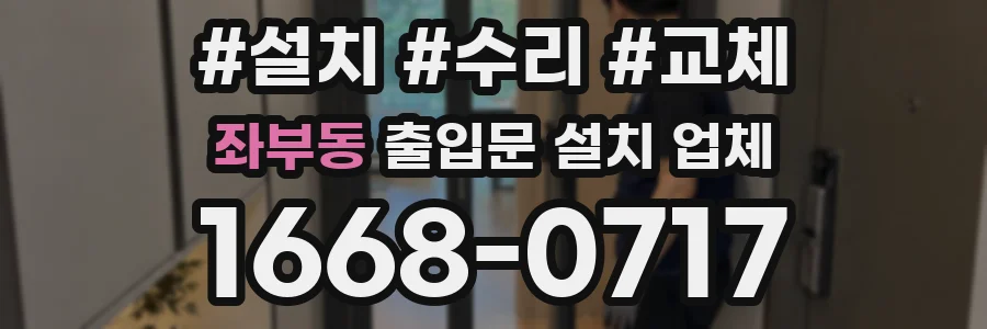좌부동 출입문 설치 업체