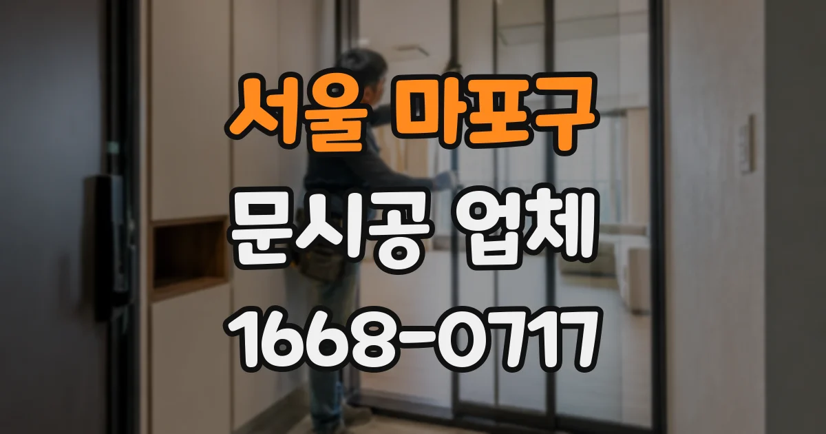 서울 마포구 문시공 업체