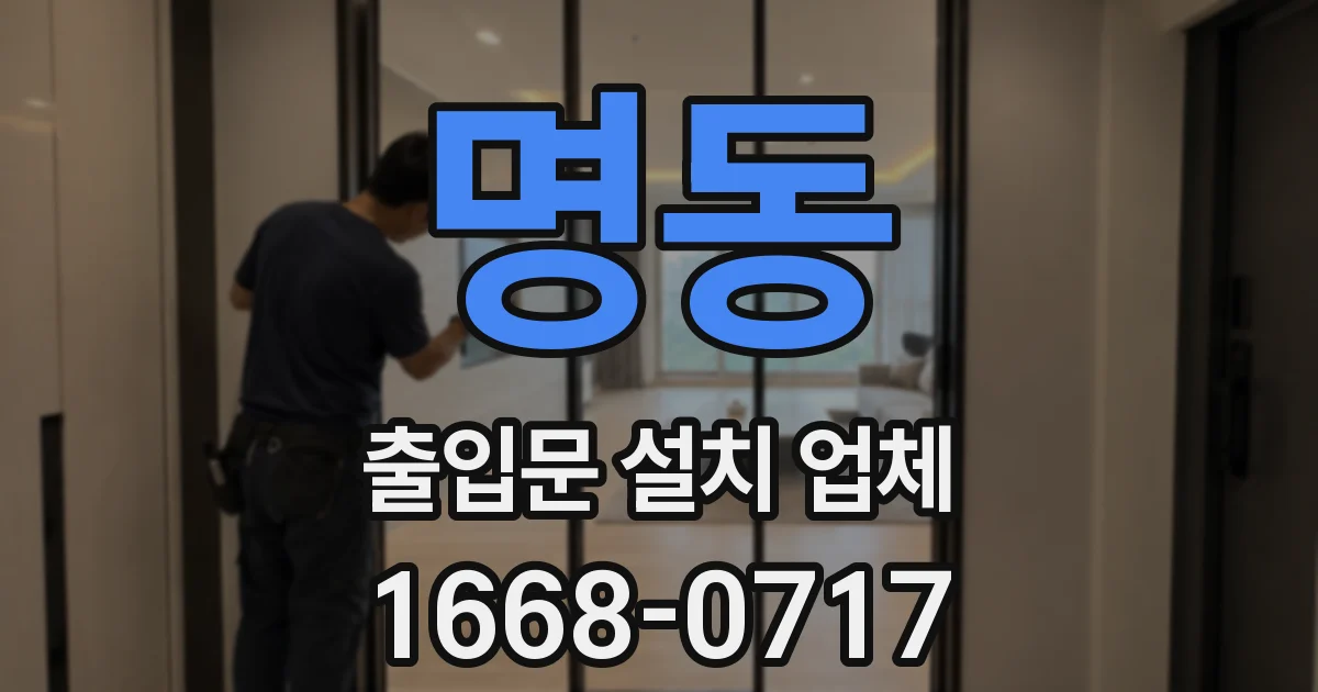 명동 출입문 설치 업체