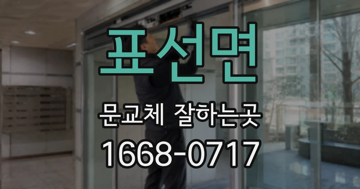 표선면 문교체 잘하는곳