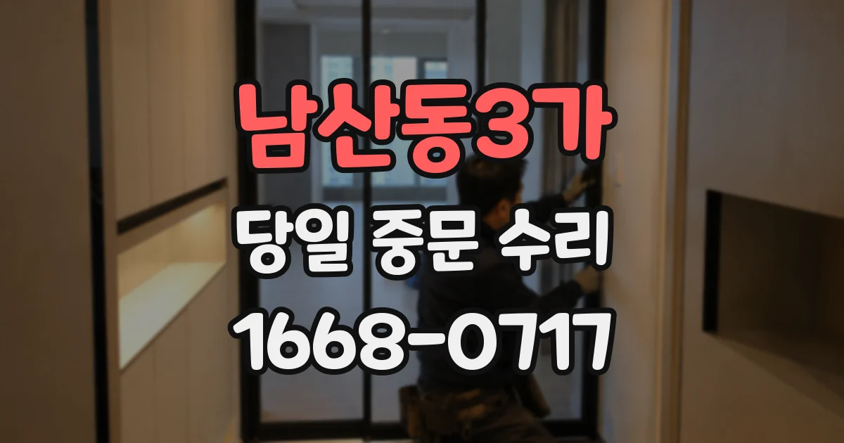 남산동3가 당일 중문 수리