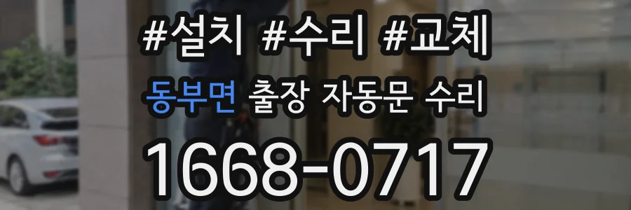 동부면 출장 자동문 수리