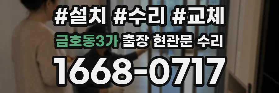 금호동3가 출장 현관문 수리