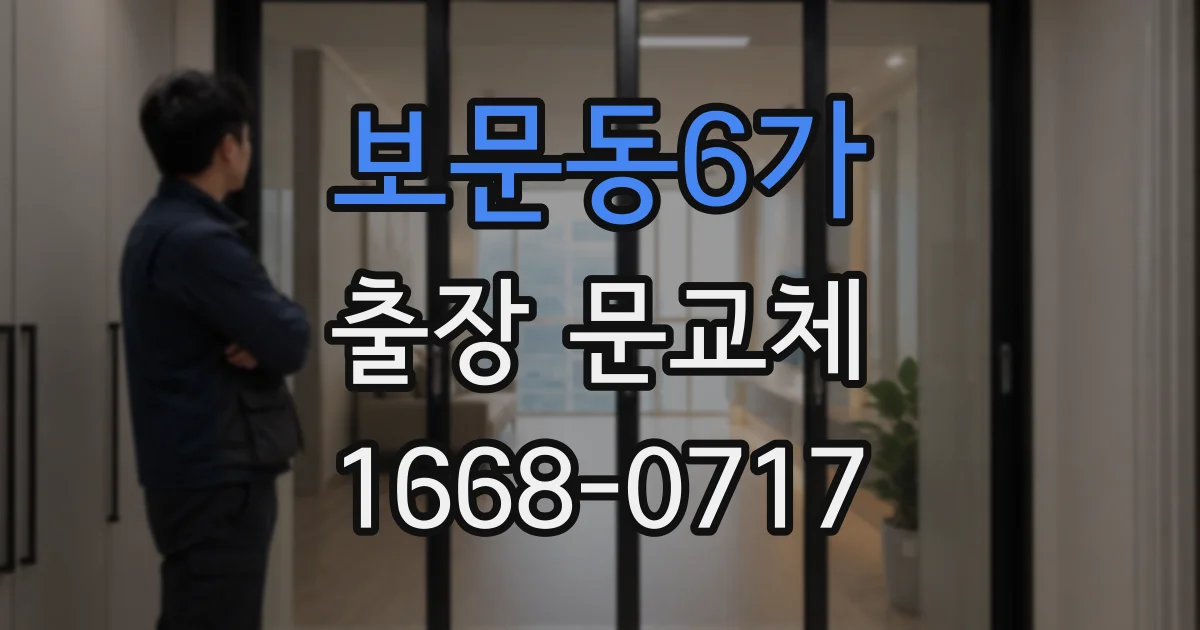 보문동6가 출장 문교체