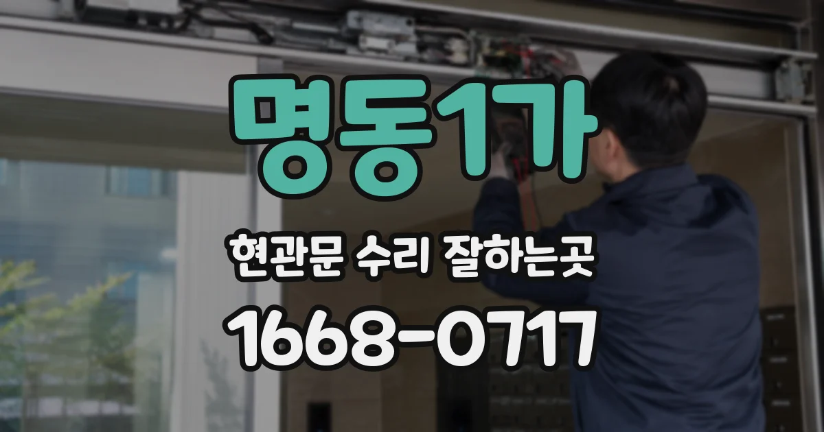 명동1가 현관문 수리 잘하는곳