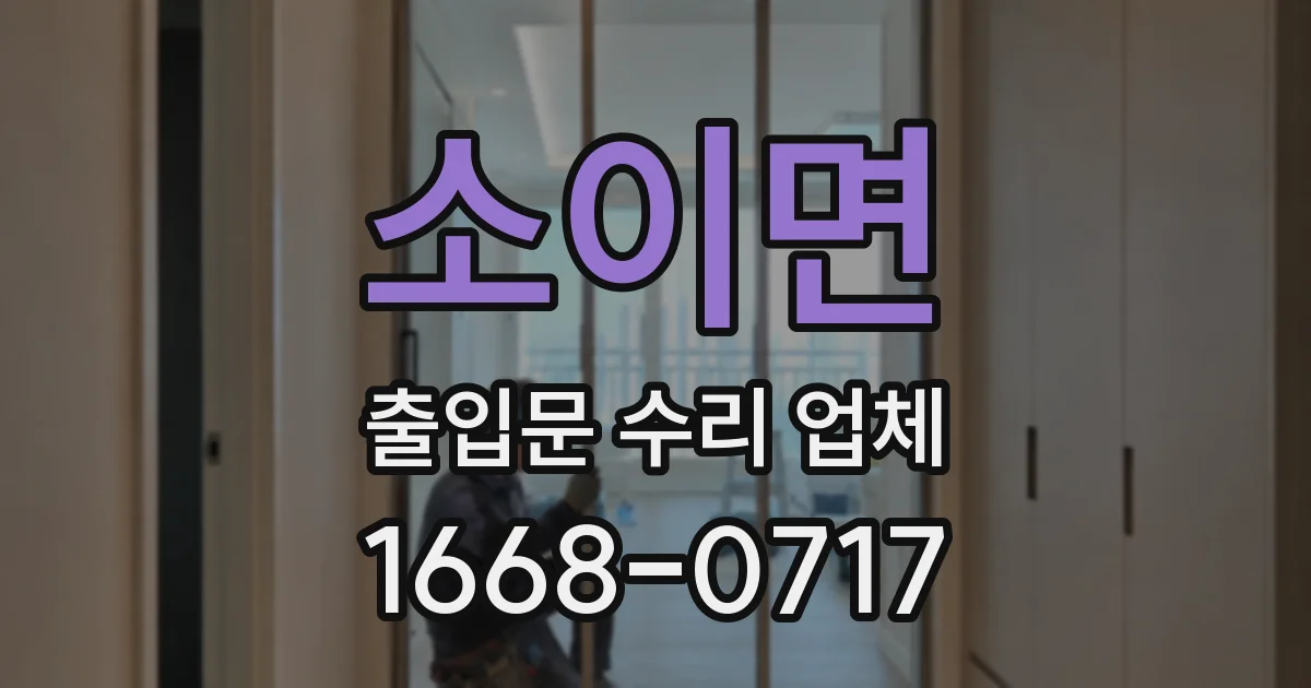 소이면 출입문 수리 업체