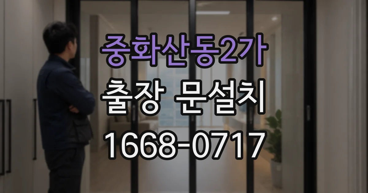 중화산동2가 출장 문설치