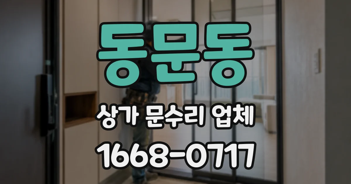 동문동 상가 문수리 업체