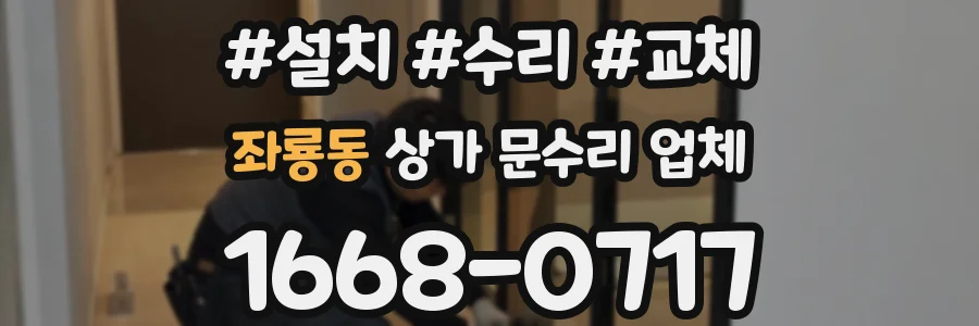 좌룡동 상가 문수리 업체