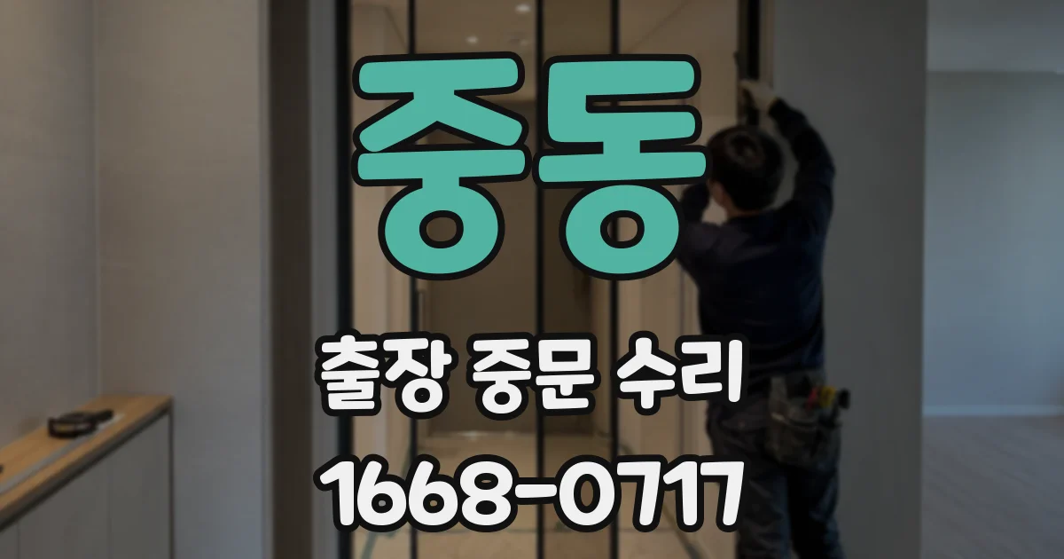 중동 출장 중문 수리