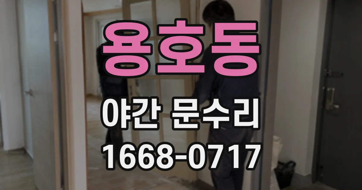 용호동 야간 문수리