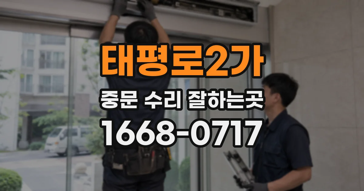 태평로2가 중문 수리 잘하는곳