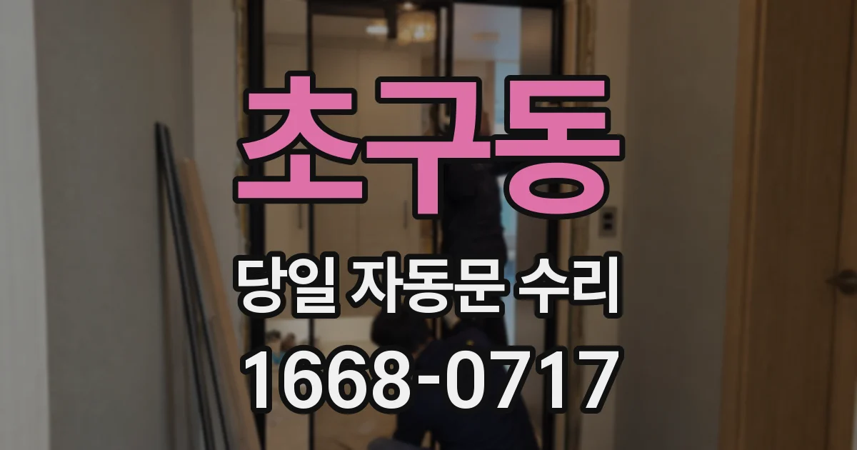 초구동 당일 자동문 수리