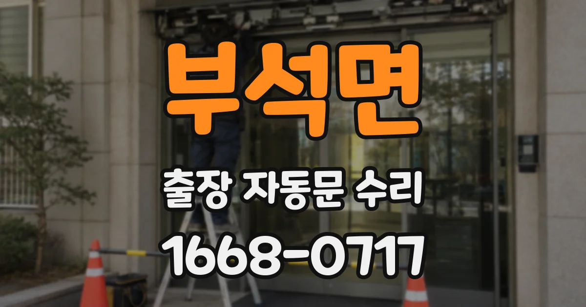 부석면 출장 자동문 수리